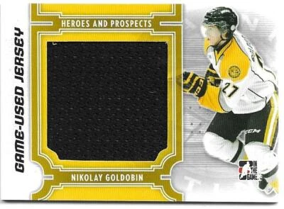 2013-14 ITG Heroes and Prospects NIKOLAY GOLDOBIN Black Jersey #M-20 - Image 1 of 2