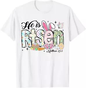 He is Risen Jesus Christian Happy Easter Kids Women Girls T-Shirt Hoodie - Picture 1 of 15
