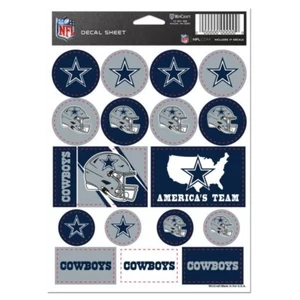Dallas Cowboys 5 x 7 Sticker Sheet Free Shipping - Picture 1 of 1