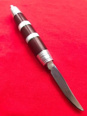 Cuchillo Plegable Soviético Raro De Colección Barril Hecho a Mano Arte Prisionero URSS Foto 1 de 4