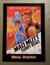 Mad Mutt Furry Road Red Ludlow Back 04/25 2018 Topps Wacky Packages Go to Movies