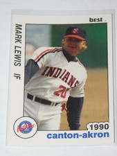 1990 BEST CANTON-AKRON INDIANS MARK LEWIS CARD #1
