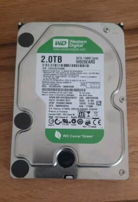 Western Digital 2TB WD20EARS Sata II 64MB 5400U/min Hot Swap 3,5 Zoll - Bild 1 von 3