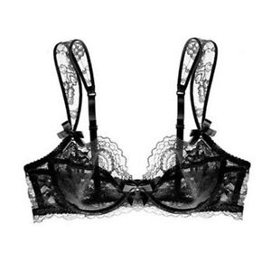 Sheer Lace See Through Bra Female Underwire Unlined Sexy Bralette