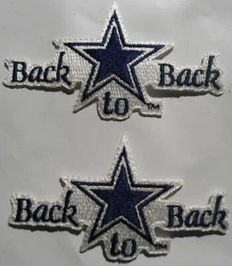DALLAS COWBOYS 2 TOPPE BACK TO BACK 3,5" x 2" SPEDIZIONE GRATUITA - Foto 1 di 1