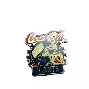 Vintage Coca Cola New York Giants Helmet Lapel Hat Pin - Sunburst - Picture 1 of 2