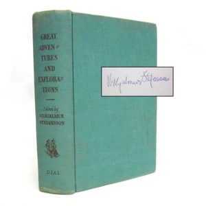 Great Adventures and Explorations SIGNED by Vilhjalmur Stefansson 1952 Revised - Picture 1 of 12