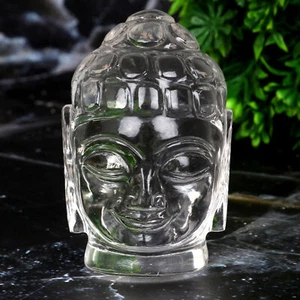 Estatua de Buda pequeña de cuarzo macizo real de 337 quilates para decoración pacífica del hogar/oficina - Imagen 1 de 3