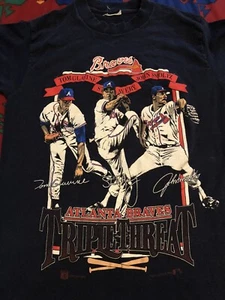 Camiseta De Colección Años 90 Atlanta Braves Smoltz Glavine Avery Triple Amenaza Talla Med - Imagen 1 de 7