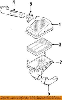 Conjunto de filtro de aire usado se adapta a: Isuzu Trooper 1998 3,5 L 6 cilindros VIN X 8ª excavación Foto 1 de 2