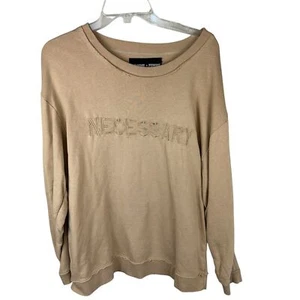 Homme + Femme Los Angeles Size XL Sweatshirt Brown Crewneck Embroidered - Picture 1 of 4