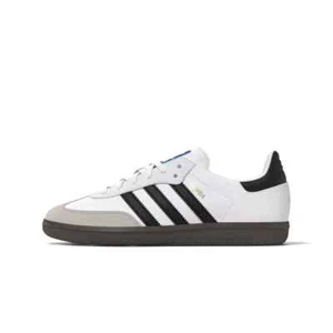 NWOT Adidas Samba OG White/Black/Gum IE3677 Big Kids Unisex Sneakers Size 2.5 US - Picture 1 of 13
