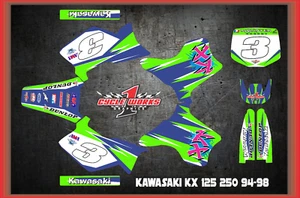 Kawasaki KX 125 - Kx 250 94-98 CUSTOM Retro GRAPHIC KITS - Picture 1 of 1