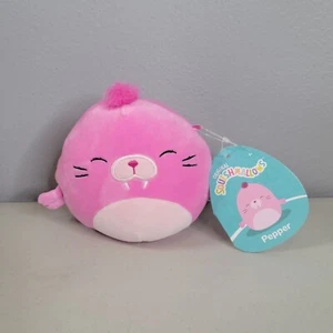 Squishmallows Pepper der rosa Seelöwe Plüschtier 5 Zoll groß neu mit Etikett Stofftier  - Bild 1 von 8