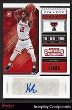 2018-19 Panini Contenders Draft Picks #98 Keenan Evans AUTO Autograph ROOKIE