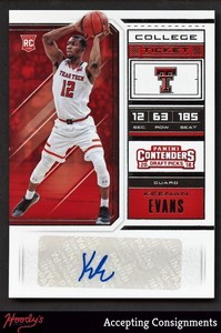 2018-19 Panini Contenders Draft Picks #98 Keenan Evans AUTO Autograph ROOKIE