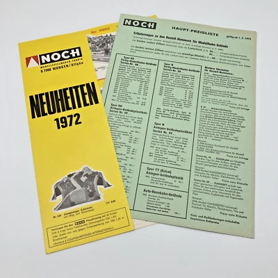 Noch Model Train and Railroad Accessories New Products and Pricelist 1972 German - Image 1 of 4