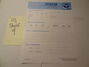Pro-Ed TOSCRF Student Record Form C - Foto 1 di 2