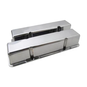 RPC R6030-1 SBC Tall 3-11/16" Plain Aluminum Valve Covers – No Holes - Picture 1 of 3