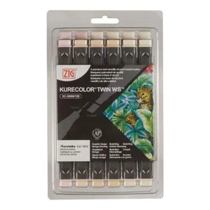 Kurecolor ZIG Twin WS Marker Set 12 pack - Flesh & Neutral Colors* - Picture 1 of 4