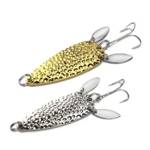 2PCS Metal Jigs Fishing Lures Spoon Lure Hard Swimbait Spinnerbait Wobbles Hooks - Picture 1 of 15