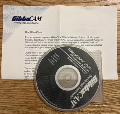 Software de mecanizado CAM GibbsCAM 2000 SolidSurfacer V5.55 Windows 98, NT, 2000 + Foto 1 de 4