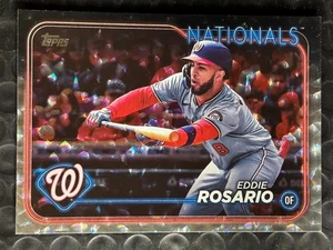 2024 Topps Update Series Eddie Rosario Silver Crackle Foil Washington Nationals - Picture 1 of 2