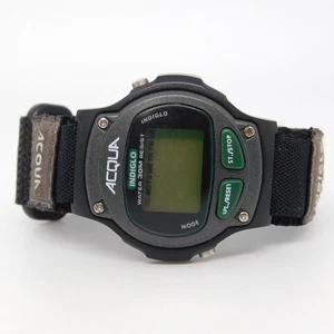 ACQUA Indiglo Nylon Band Quartz Digital Women's Watch New Battery - Picture 1 of 9