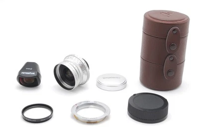 Voigtlander COLOR-SKOPAR 21mm F4 Silver L39 w/ Leica M Adapter [Top MINT] JAPAN - Image 1 of 4