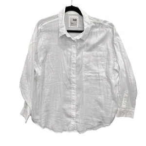 So-The Favorite Button Down Shirt - Womens XXL-White Super Soft Lightweight -LS - Picture 1 of 9