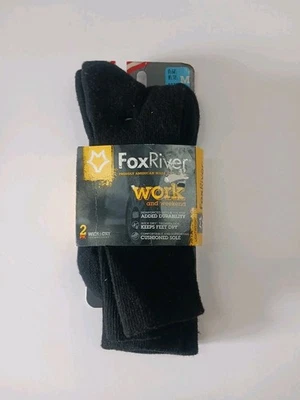 Fox River 6532 Calcetines Ligeros Crew 2 Pares Negros M's 6-8 1/2 y W's 7-9 1/2 Foto 1 de 4
