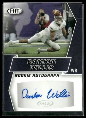 2019 SAGE HIT #A82 Damion Willis Autographs - Image 1 of 2