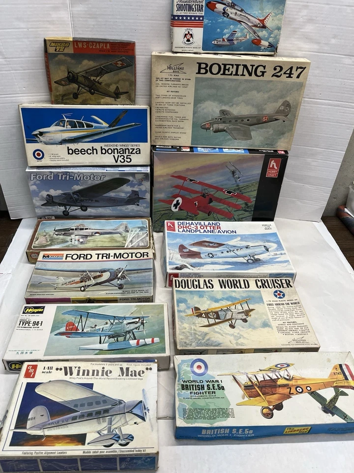 KIT DE 13 MODELOS DE AVIONES Y CAZA DE LA PRIMERA GUERRA MUNDIAL LOTE 1:72 AMT MONOGRAMA HOBBY CRAFT ENTEX $7 Foto 1 de 4