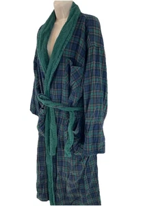 Accappatoio Victorias Secret Autentico Country P/S Plaid 2 Strati Turco Terry Cotone - Foto 1 di 10