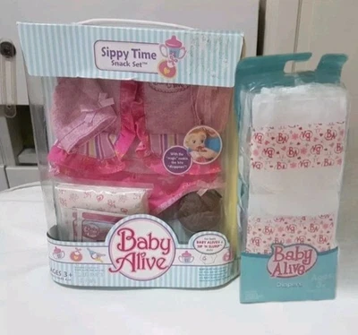 Baby Alive Soft Face 2006 Sippy Time Snack Set Pañales Pantalones Chaqueta Nuevo Raro  Foto 1 de 4