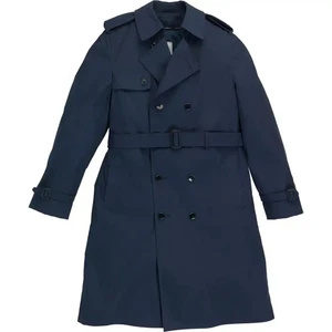 MALE USAF AIR FORCE JROTC CIVIL AIR PATROL BLUE ALL-WEATHER COAT TRENCH - Picture 1 of 3