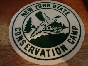 NEW YORK CONSERVATION camp BIRD HUNTING PATCH 1940S FELT BX XL - Picture 1 of 2