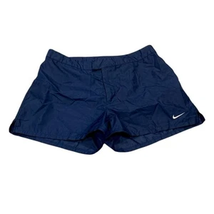 Vintage Nike Navy Blue Athletic Shorts Button Zip and Tie Running Size Medium - Picture 1 of 3