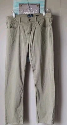 Men's 7 For ALL Mankind Luxe Performance PLUS Slimmy Green Pants Size 34 NICE! - Image 1 of 4