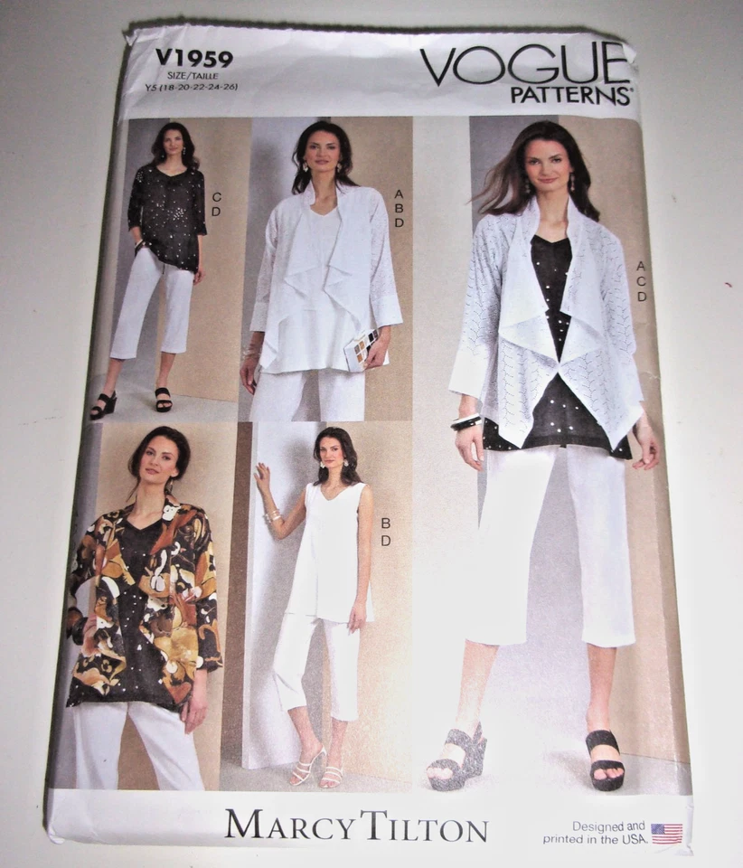 VOGUE 1959 - MARCY TILTON JACKET TUNICS & PANTS SIZE 18-26