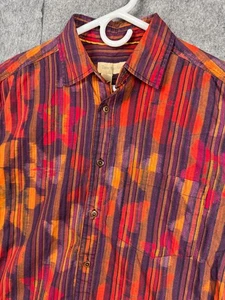 The Territory Ahead Shirt Men's Small Button Up Abstract Striped Floral Button - Picture 1 of 7