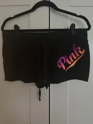 VICTORIAS SECRET ROSA SPELL OUT FELPA PANTALONES CORTOS DE TELA TALLA PEQUEÑA NEÓN OMBRÉ  Foto 1 de 4