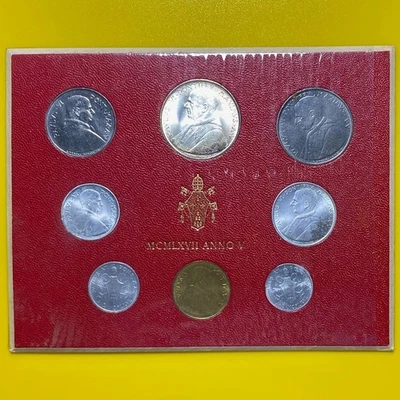1967 VATICAN CITY (8) COINS MINT SET 1+2+5+10+20+50+100+500 LIRE (1 SILVER COIN) - Image 1 of 4