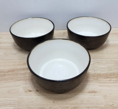 Juego de 3 cuencos de cereal/sopa de bronce Threshold Barnet de 6" Foto 1 de 4