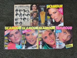 Huge Lot Of 6 80s GLAMOUR Magazine 1981 1983 1984 September Fashion Beauty Hair