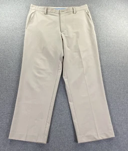 FJ FootJoy Golf Pants Mens 36x30 Beige Chino Polyester Stretch Athletic Fit - Picture 1 of 15