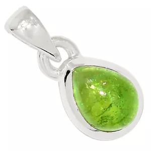 Natural Green Tourmaline 925 Sterling Silver Pendant Jewelry ALLP-25134 - Picture 1 of 1