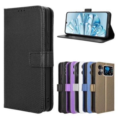 For Cubot A20, Luxury Leather Anti-slip Cover Wallet Stand Card Slots Soft Case - Image 1 of 4
