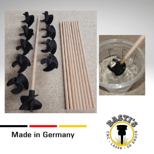 Set agitatore miscelatore resina epossidica Quirl plastica asta miscelatore liquidi - Immagine 1 di 4