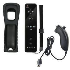 US Built in Motion Plus Remote Controller Nunchuck + Case For Nintendo Wii/Wii U